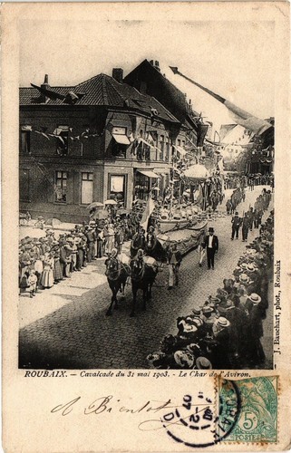 Cpa roubaix cavalcade - cpa,