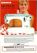 Publicité ancienne machine à coudre l'Omnia familiale 1968 issue de magazine