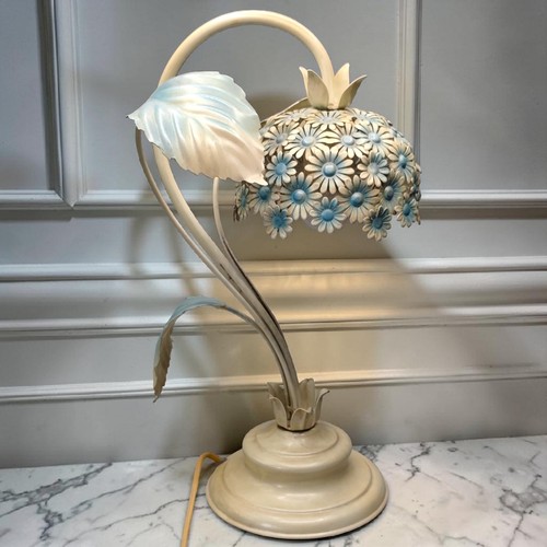 Italian floral toleware table - italian,
