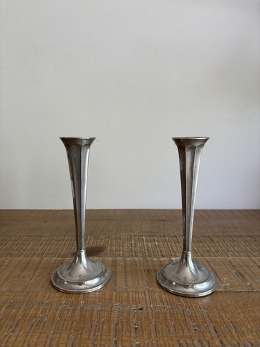 Paire bougeoirs vases - bougeoirs, ou