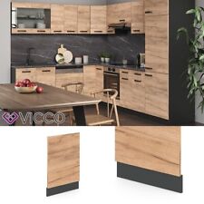 Façade lave-vaisselle Meuble de cuisine R-Line 45 cm anthracite chêne Vicco