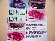 RS115 Citroën GS Ronde SERRE CHEVALIER Wollek Pescarolo decal ReStart 1/43 Norev