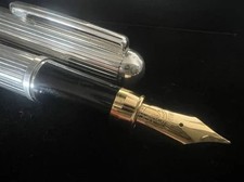 LECCE Stylo Plume ARGENT 925 MASSIF Iridium M Fort Poids