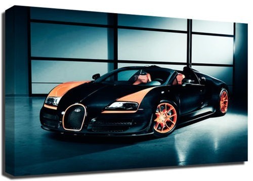Orange bugatti veyron - bugatti, sports
