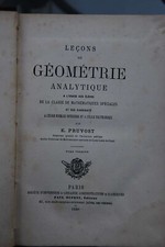 Livre ancien cours de maths géométrie Pruvost