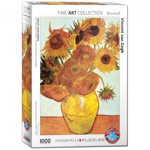 Puzzle douze tournesols dans - -,