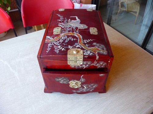 Coffre bijoux chinois decor - bijoux,