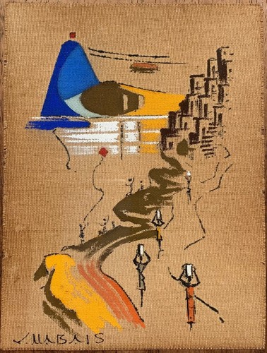 Superbe petite peinture - , à