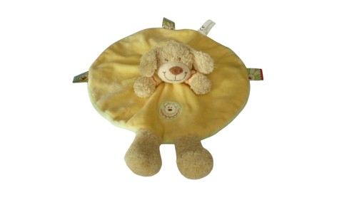 Doudou chien plat - vert,
