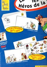 RARE PUBLICITE PLV POSEE LA POSTE HEROS DE BD ASTERIX OBELIX  de 2001  en  TBE .