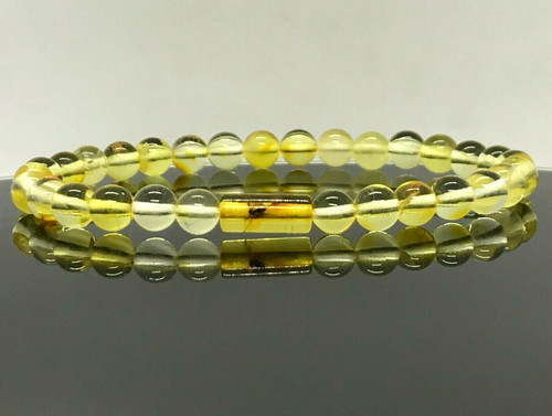 Bracelet ambre insecte - ambre, cadeau