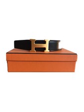 ceinture hermes cuir noir/marron