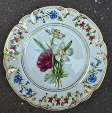 Assiette Porcelaine Paris XIX ème siècle Fleurs Peintes