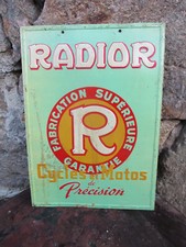 Radior rare tôle double face pour cette marque de moto années 30 non émaillée