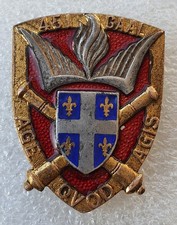 Insigne 451 ème GAAL - Groupe d'artillerie Antiaérienne Légère - avec son cuir