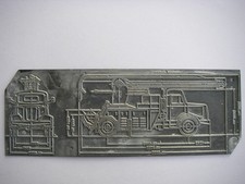 matrice d'imprimerie camion de POMPIERS constructeur jouet catalogue militaire ?