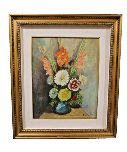 Tableau fleurs huile nature - tableau,