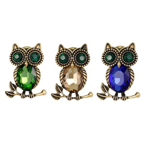 Broche hibou élégante - , en