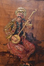  Orientaliste  Vincent MANAGO (1878 1936)  Musicien de Luth ( Algérie Tunisie )