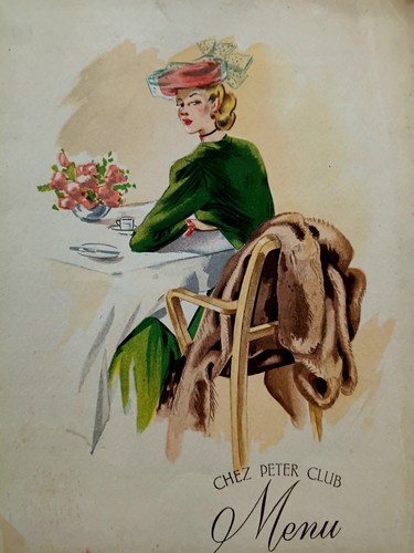 Rare menu ancien - ancien, peter