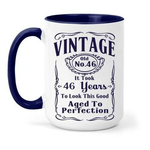 Vintage mug anniversaire - mug,