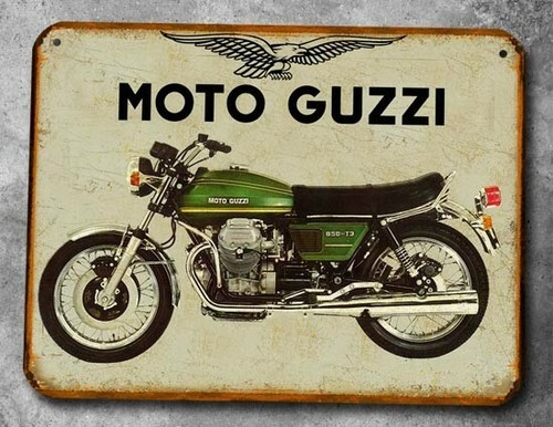 Plaque metal vintage moto - plaque,