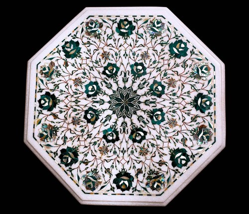 White center marble table - white,
