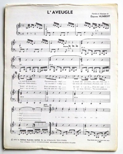 Partition vintage sheet music