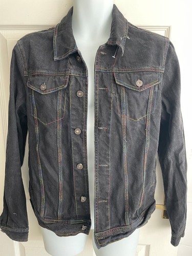 Primark veste jean noire - en,