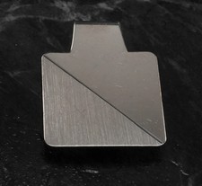 Or blanc 14 carats sur 2 textures design brillant et brossé surface carrée ar...