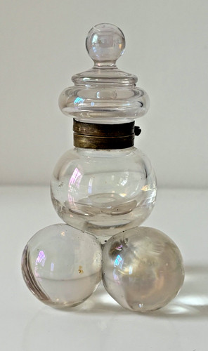 Ancien encrier verre xixe - ancien,