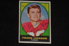 FRANK JACKSON 1967 TOPPS SIGNED AUTOGRAPHED CARD #78 MIAMI DOLPHINS