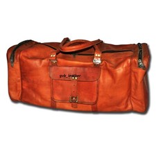 Sleek Et de Luxe Cuir Voyage Duffel Weekend Hommes Bagages Vintage Nuit Sac