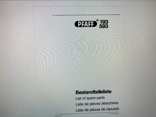 Pfaff hobbylock 593 - hobbylock, manual