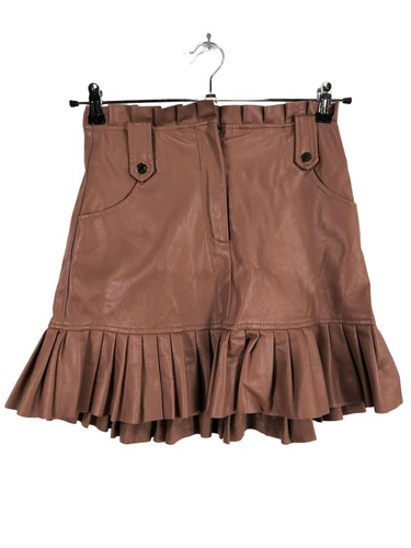 Zara jupe cuir synthétique - en,