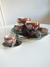 Exceptionnel plat et 4 pots aux artichauts De Bruyn Fives-Lille