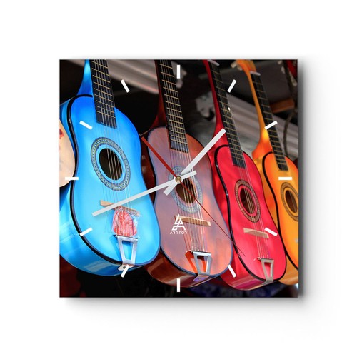 Horloge murale verre - horloge, en