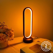 Lampe LED de Chevet Table Anneau Ovale USB Télécommande Filaire Lumière Réglable