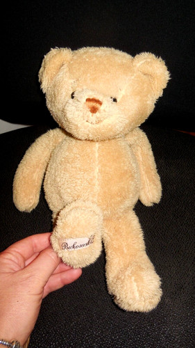 Doudou peluche ours beige - doudou,