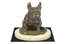 Bouledogue Français Type 2 - Figurine Avec Chien Sur Sandigem Marbre Art Dog