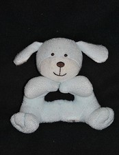 🍀Doudou Chien Bleu LUMINOU Anneau Luminescent Qui Brille La Nuit Peluche TTBE