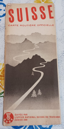 1935 ancienne carte routiere