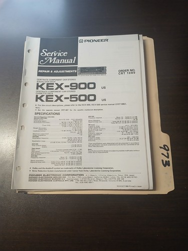 Pioneer kex 900 - kex-900, kex-500