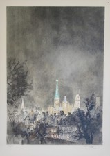 Francois Herr- Lithographie originale signée- Rouen