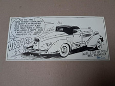 Dessin original Marc Malès carte de voeux 1984 Auburn Speedster