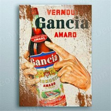 PLAQUE METAL BAR AMARO GANCIA
