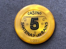 ancien jeton de jeu du casino