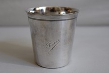 Timbale en métal argenté