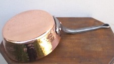 Sauteuse évasée Windsor pan MATFER d 28 cuivre martelé étamé alimentaire 9.92 Lb