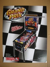 flyer de flipper STERN:  GRAND PRIX